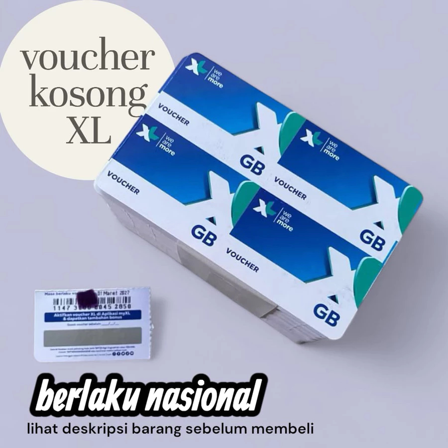 Voucher Kosong XL 4in1 Bahan Inject Nasional