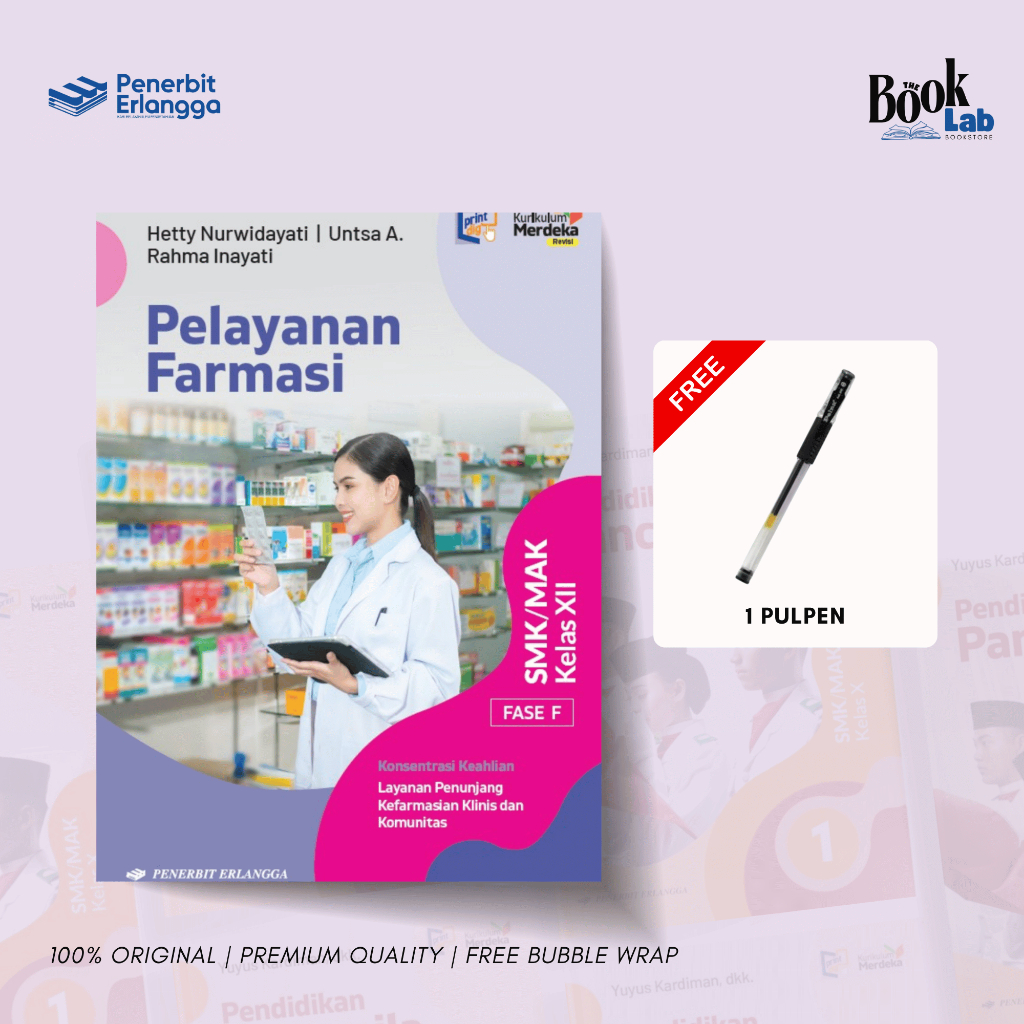 ERLANGGA - BUKU PELAYANAN FARMASI SMK/MAK KLS.12/KM REVISI