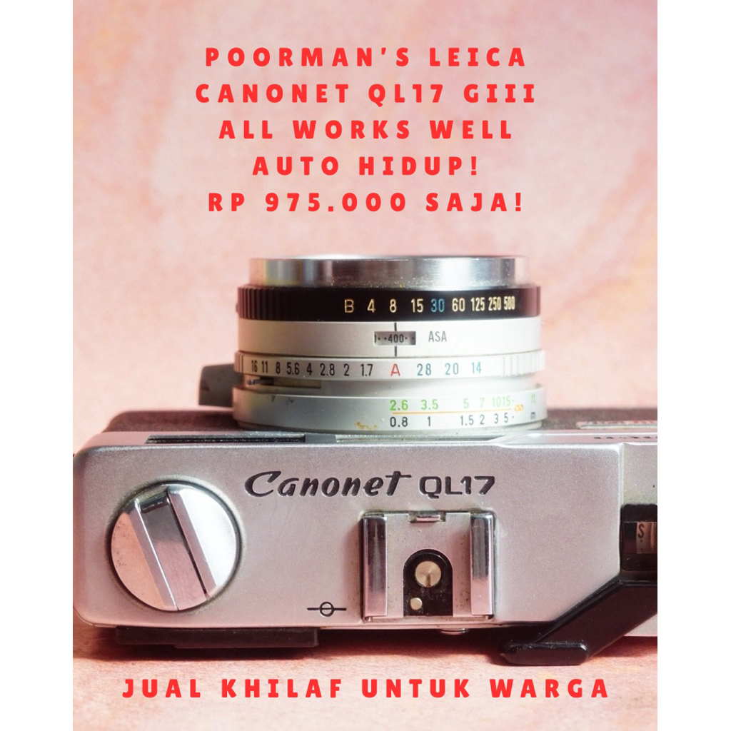 Poorman’s Leica, Canon Canonet QL17 GIII Analog Rangefinder