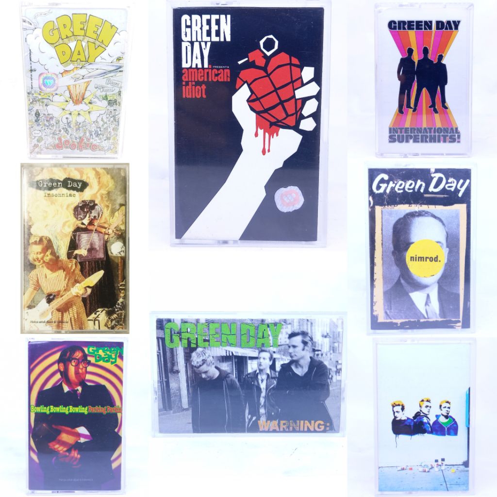 Kaset pita GREEN DAY - dookie - american idiot - warning - nimrod - international superhits - shenan
