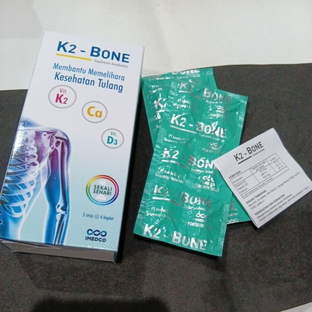 K2 BONE IMEDCO VITAMIN TULANG @ STRIP 6 KAPSUL