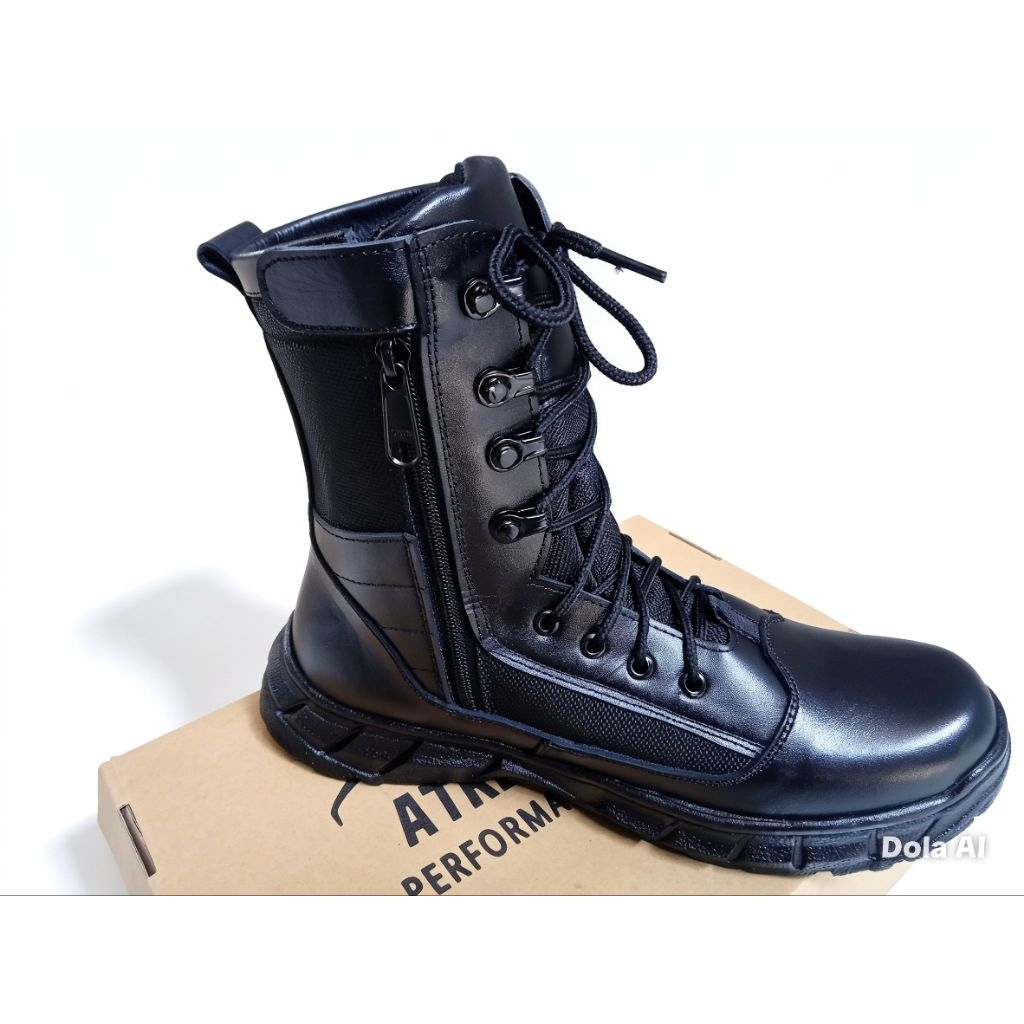 SEPATU PDL JATA POLRI POLISI KULIT SAPI BRIMOB SABARA SCURITY SATPAM