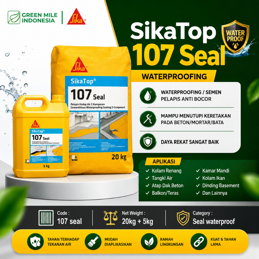 SikaTop 107 Seal Waterproof Sika Top Semen Pelapis Anti bocor Set ( 20kg + 5kg ) 25kg