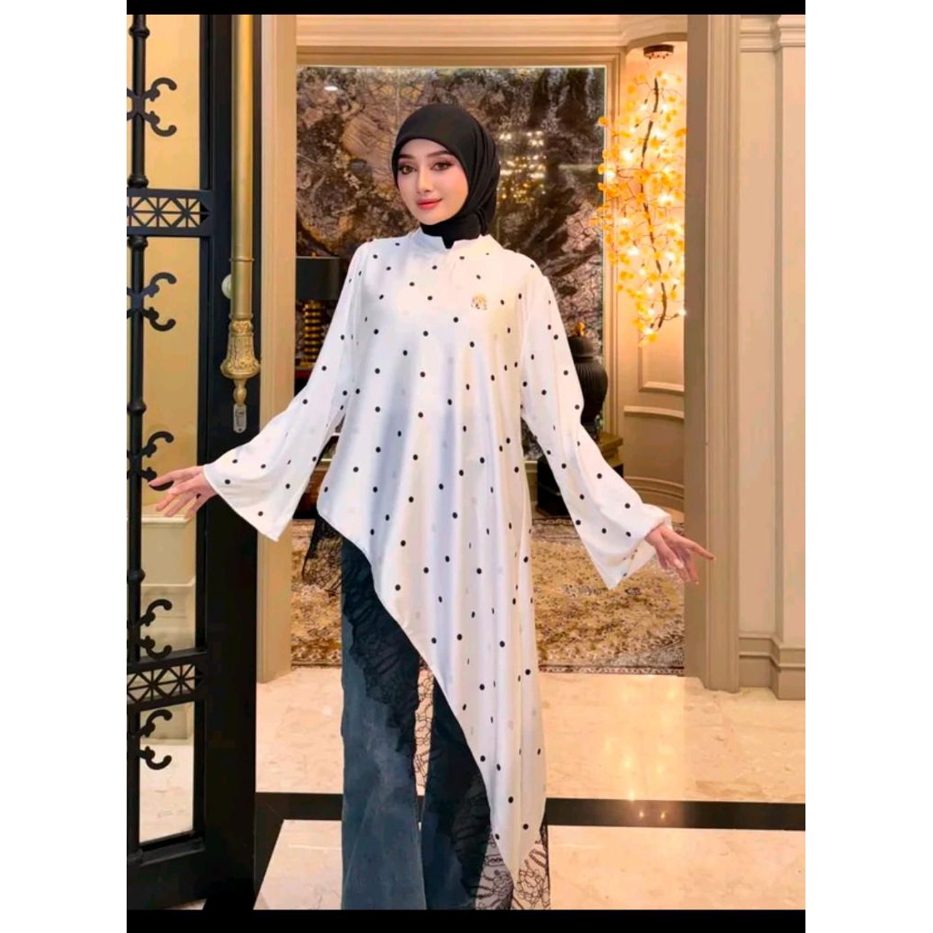 Tunik polkadot 100 % ORI SHELLASAUKIA