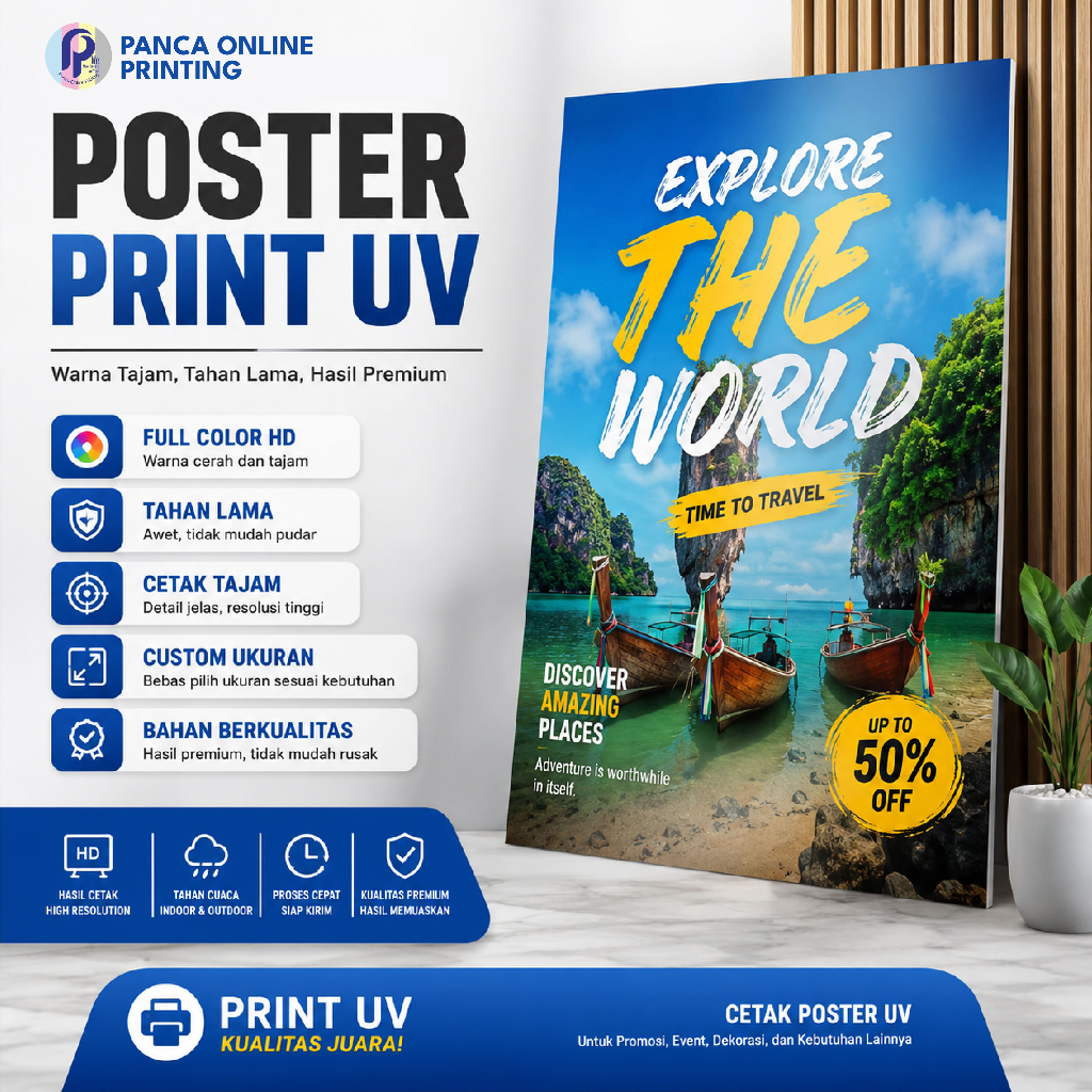 Cetak Poster A0 Custom Print UV