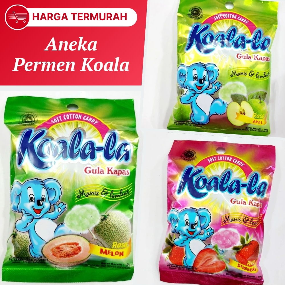 Permen Koala-La Kapas Soft Cotton Candy - Netto 10 gr Permen Kapas Koala-la