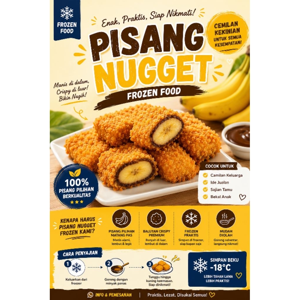 pisang nugget frozen
