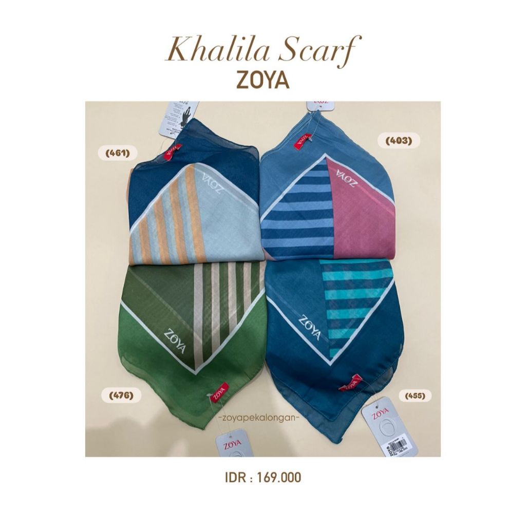 ZOYA - SALE HIJAB SEGIEMPAT MOTIF KHALILA SCARF