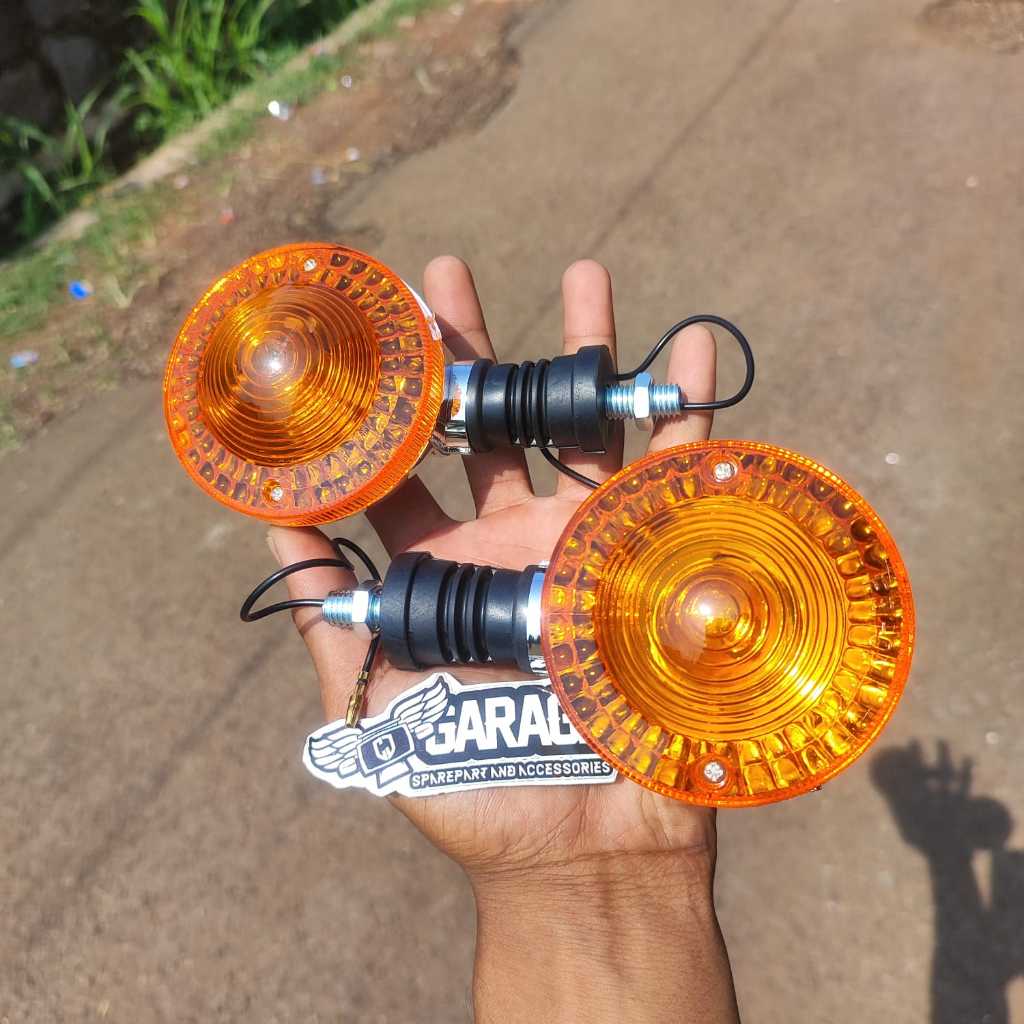 Sein DT100 2pcs Lampu Sen Riting Sein Trail Jadul Custom Import Yamaha DT 100 RX100 L2SN L2 SUPER rx