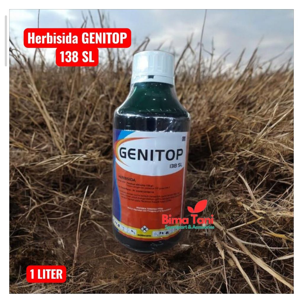 HERBISIDA GENITOP 138 SL 1 LITER Bahan Aktif : Parakuat Diklorida 138 g/l / Obat Bakar gulma