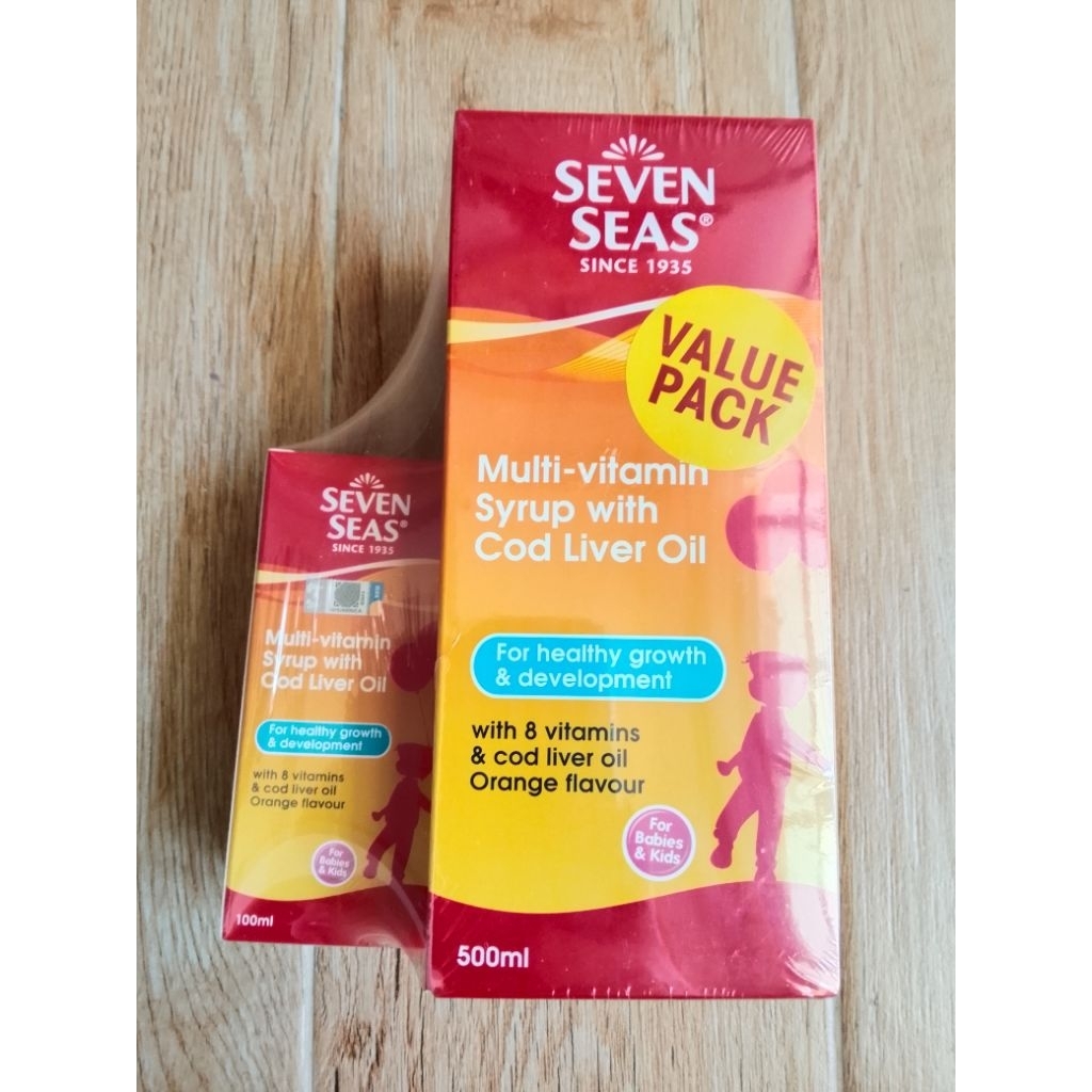 Seven Seas Multivitamin Cod liver oil 500+100ml original Malaysia
