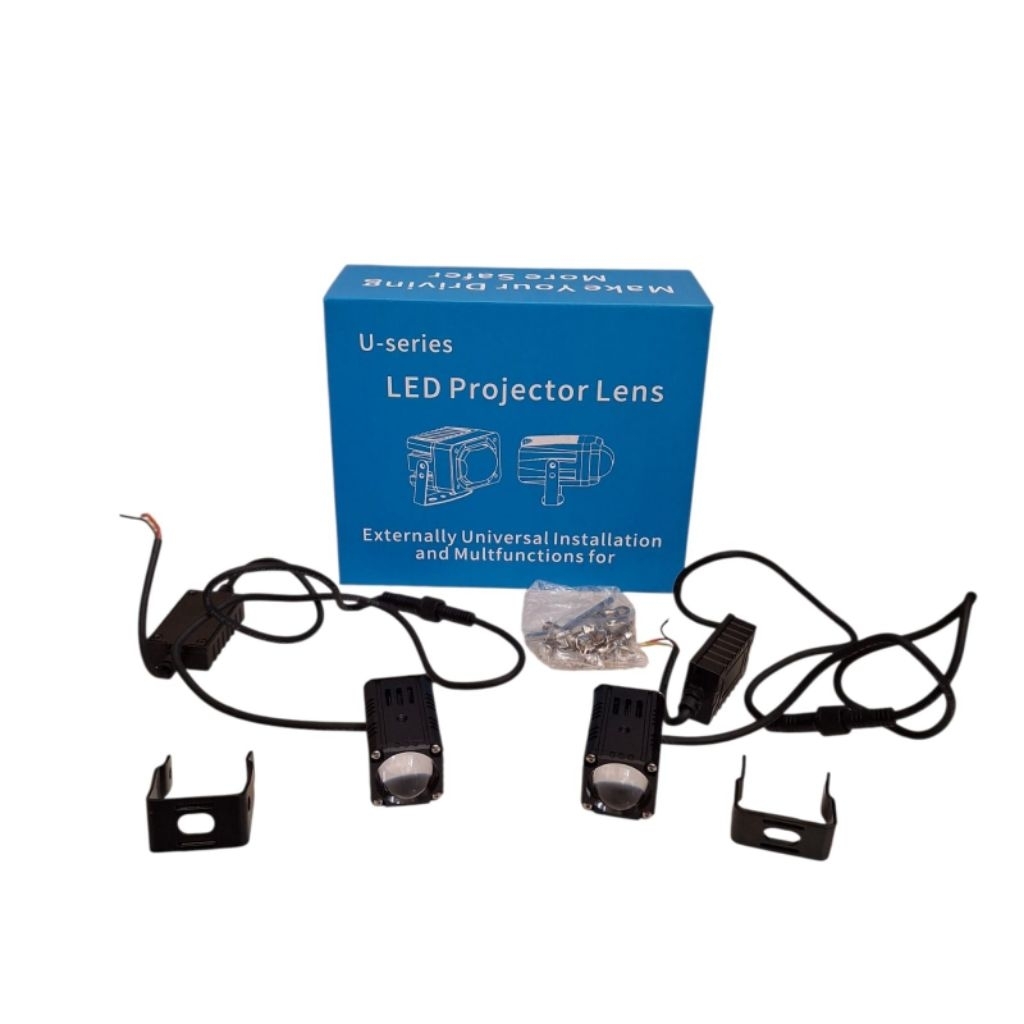 Lampu mini projie 1 mata escort projie 1 mata lens led projector micro projie 1 lens