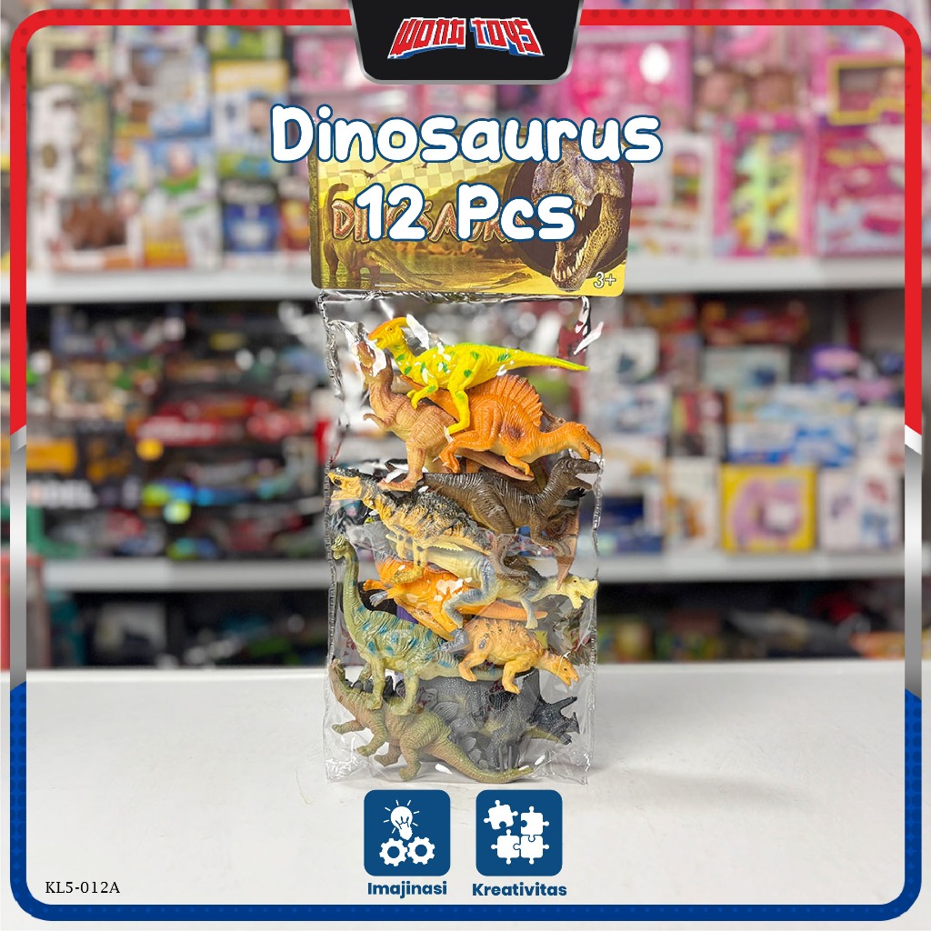 Dinosaurus 12 Pcs (KL5-012A) - Mainan Figure Hewan Dinosaurus Dinosaurs