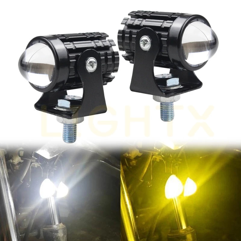 Headlamp Lampu Sorot Sepeda Motor Led Lampu Tembak Laser Led Mini 2 Warna