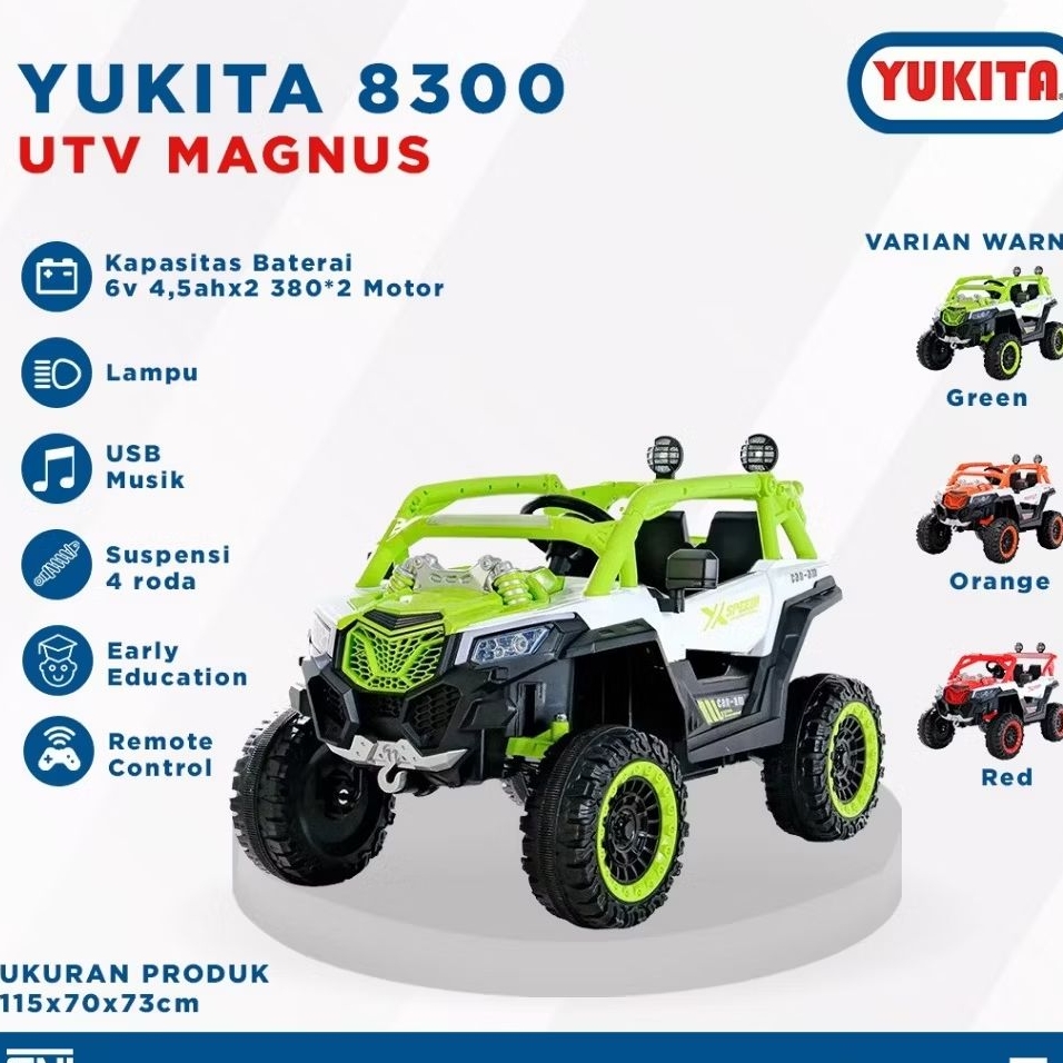 Mainan Anak MOBIL AKI UTV Yukita 8300 UTV MAGNUS - Oren