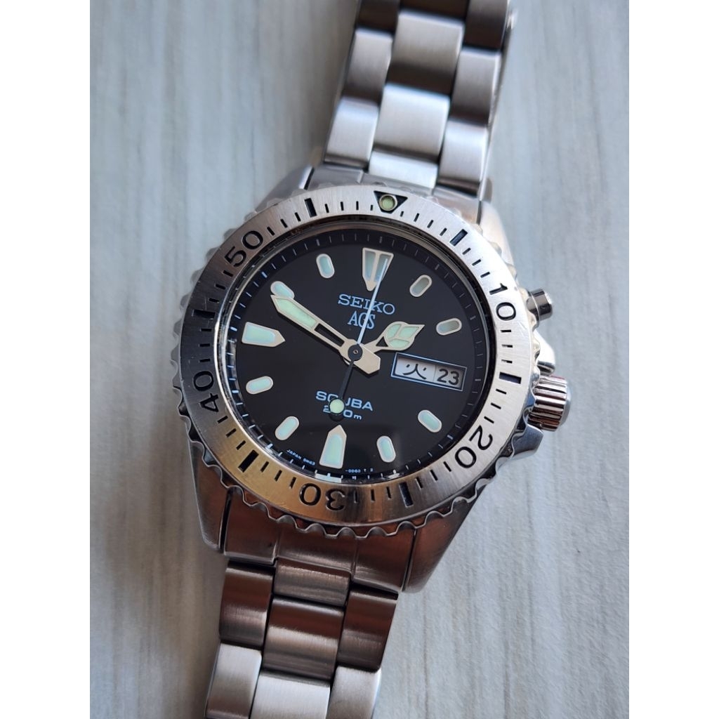 Seiko Scuba AGS Kinetic SBBW055 5M43-0C50 JDM JAPAN RARE KAPASITOR BARU