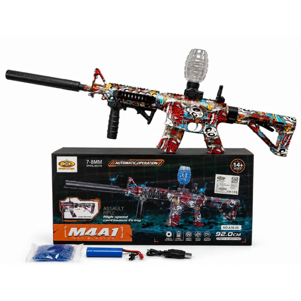 Mainan Anak Electrik M416 Mainan Bubble Water Blaster Gel
