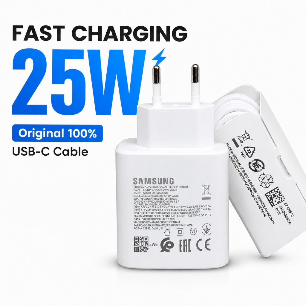 Charger Type C Fast Charging Original 25W Casan HP Samsung Ori A05 A06 A15 A35 A50 A52 A54 A55 A56