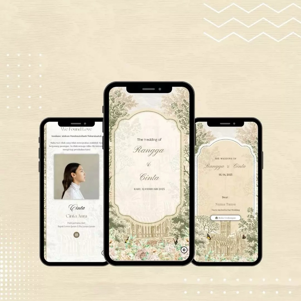 Undangan Digital Wedding Invitation Website Modern - BRONZE