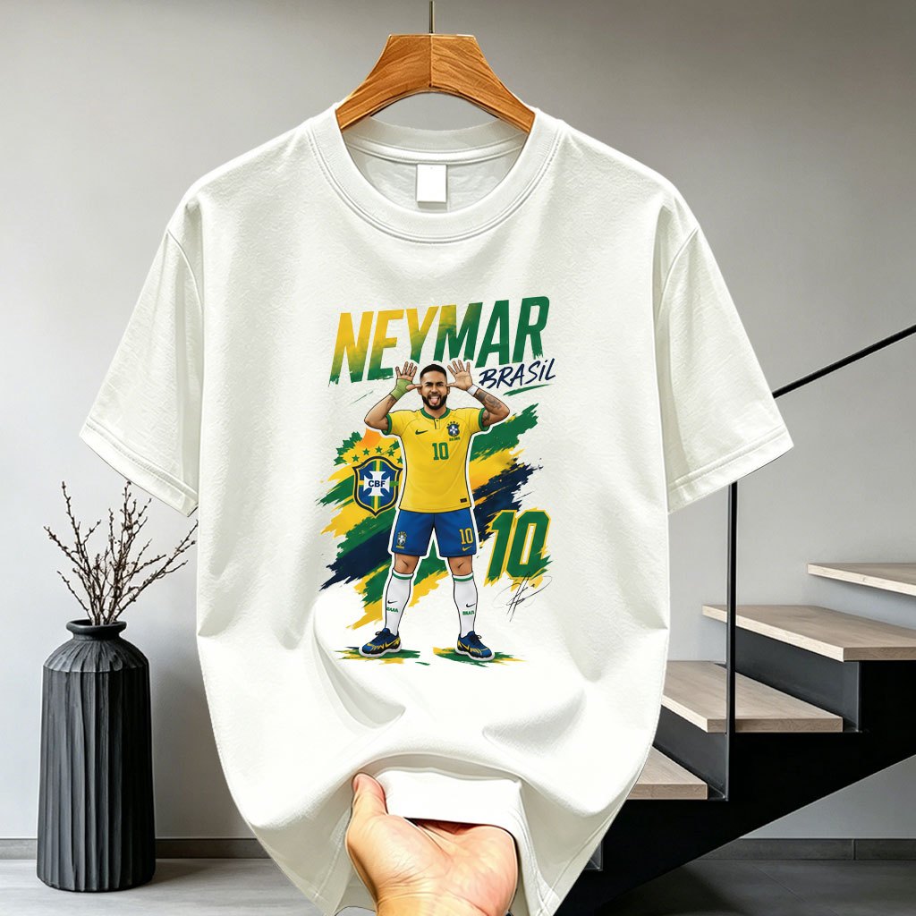 [COD] Jersey Brazil Daster Kekinian Terbaru Kaos Cowok Neymar Graphic Cotton Combed 24S Unisex Crewn
