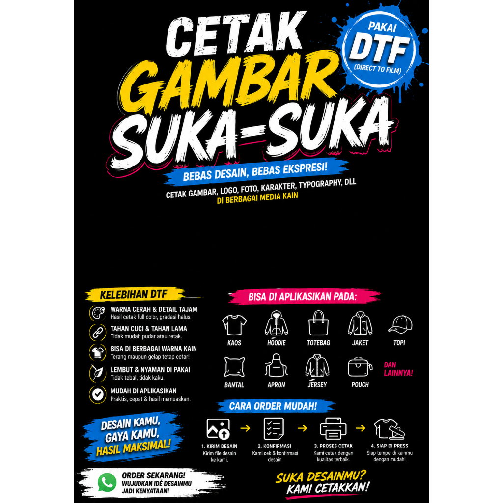 SABLON DTF SETRIKA | SABLON KAOS | SABLON DIGITAL | SABLON SETRIKA | TRANSFER FILM | TAHAN LAMA TIDA