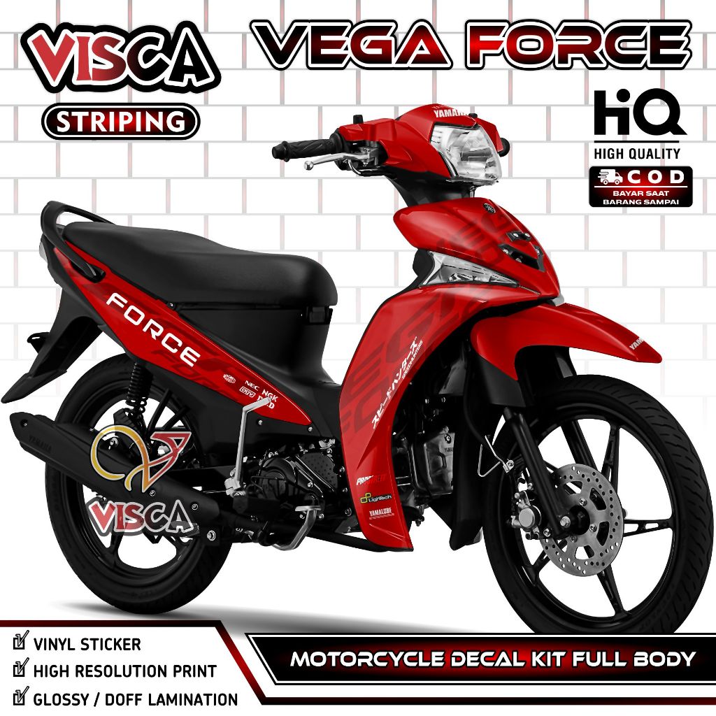 Decal Vega Force - Stiker Vega Force - Dekal Vega Force Full Body - Striping Vega Force Variasi - De