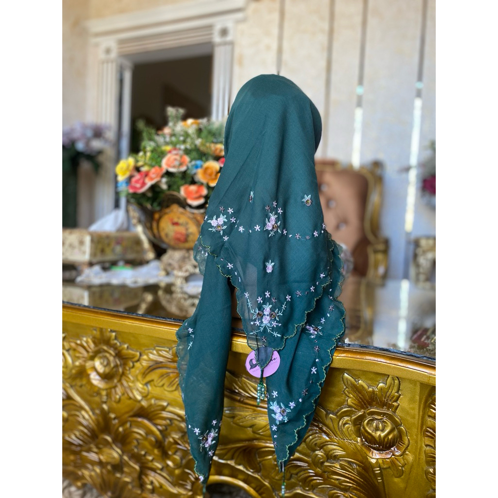 Jilbab paris bordir keliling premium