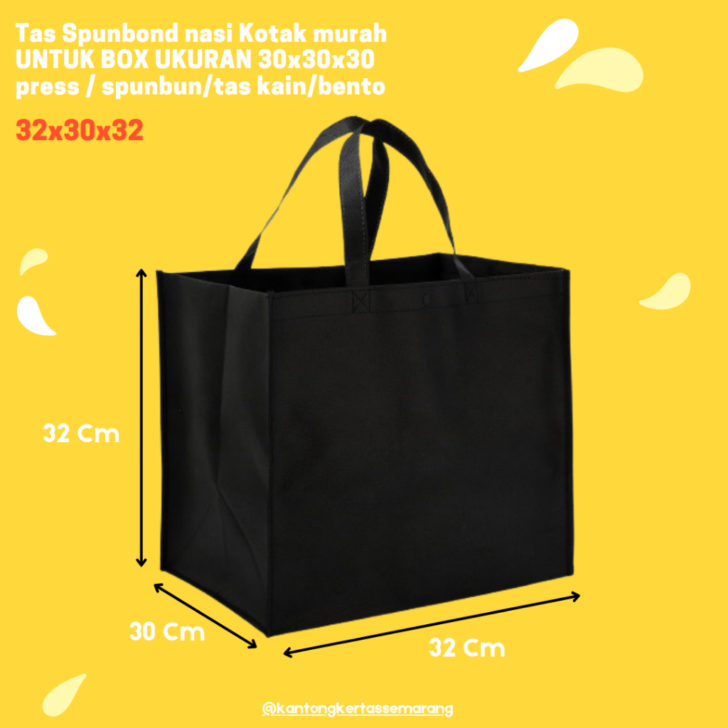 Tas Spunbond nasi Kotak murah 32x30x32 UNTUK BOX UKURAN 30x30x30 press / spunbun/tas kain/bento