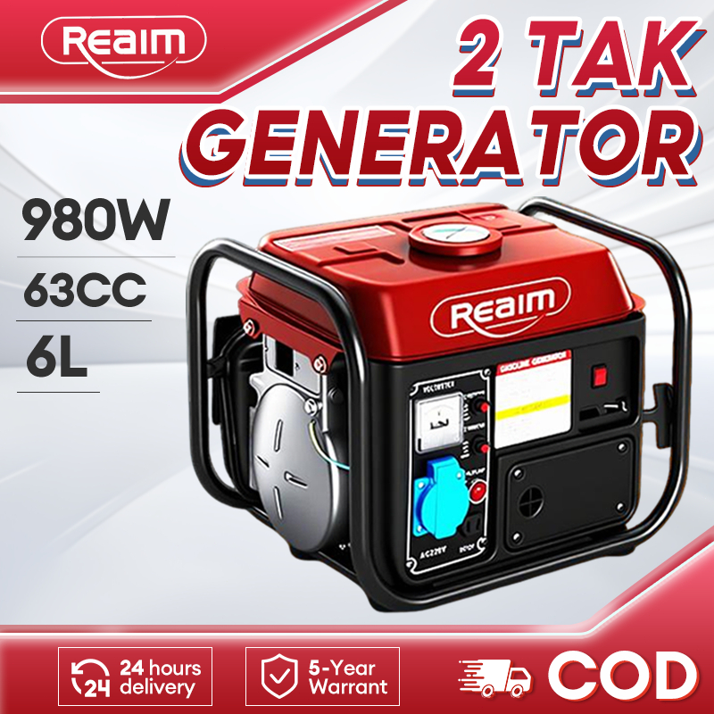 Reaim Mesin Genset Mini Portable 950 Watt Genset Listrik Bensin Generator Berkwalitas