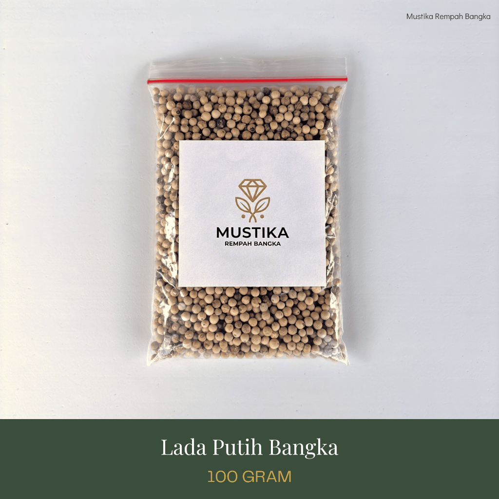 [TERMURAH DAN ASLI BANGKA] Lada Putih Merica Sahang Bangka Butiran 100 Gram