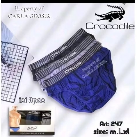2box isi 6pcs/Cd Crocodile 247/celana dalam pria karet boxer/cd crocodile 247