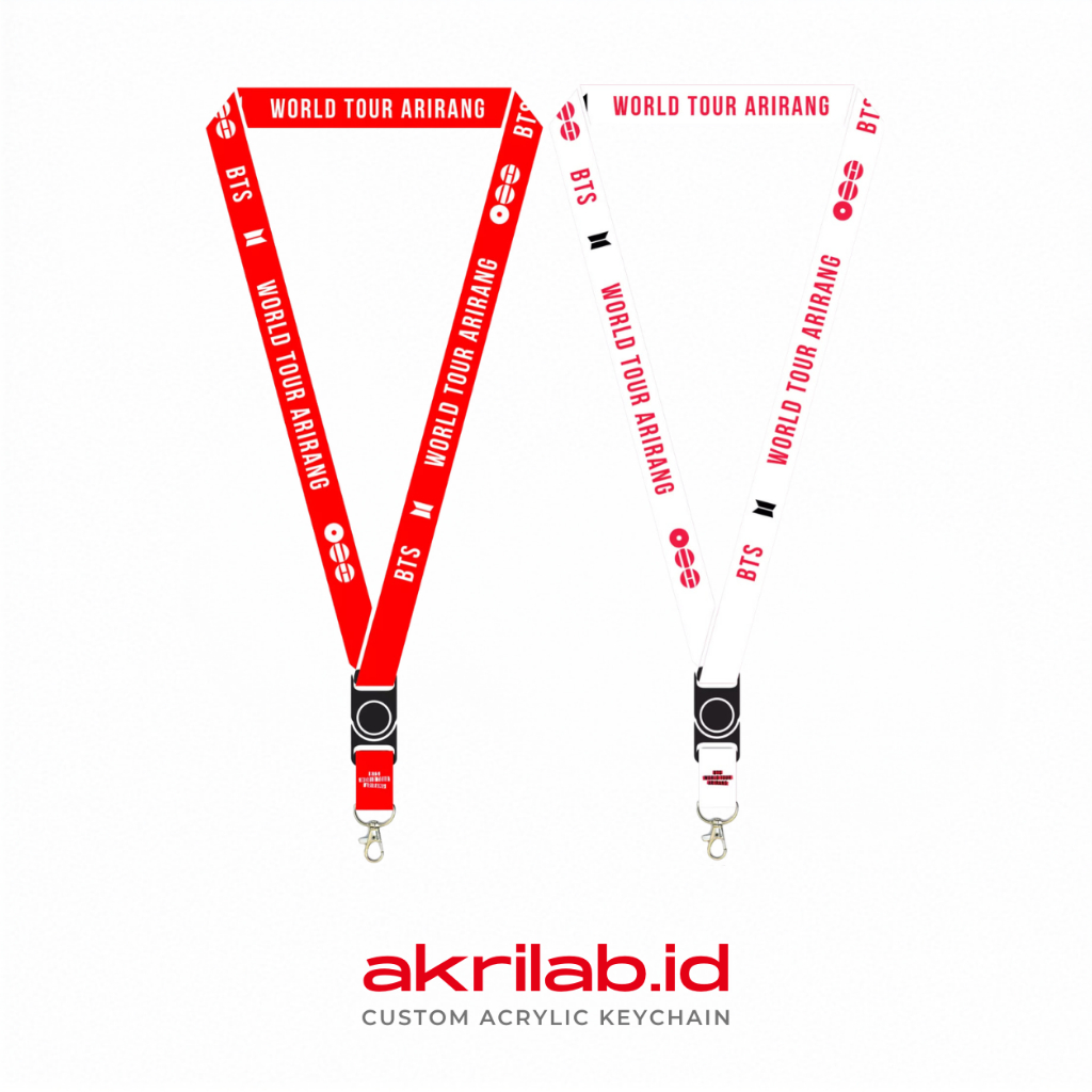 Akrilab- Lanyard BTS Arirang World Tour 2026 Army Bangtan Merch Kpop Strap HP Gantungan Kunci BTS Me