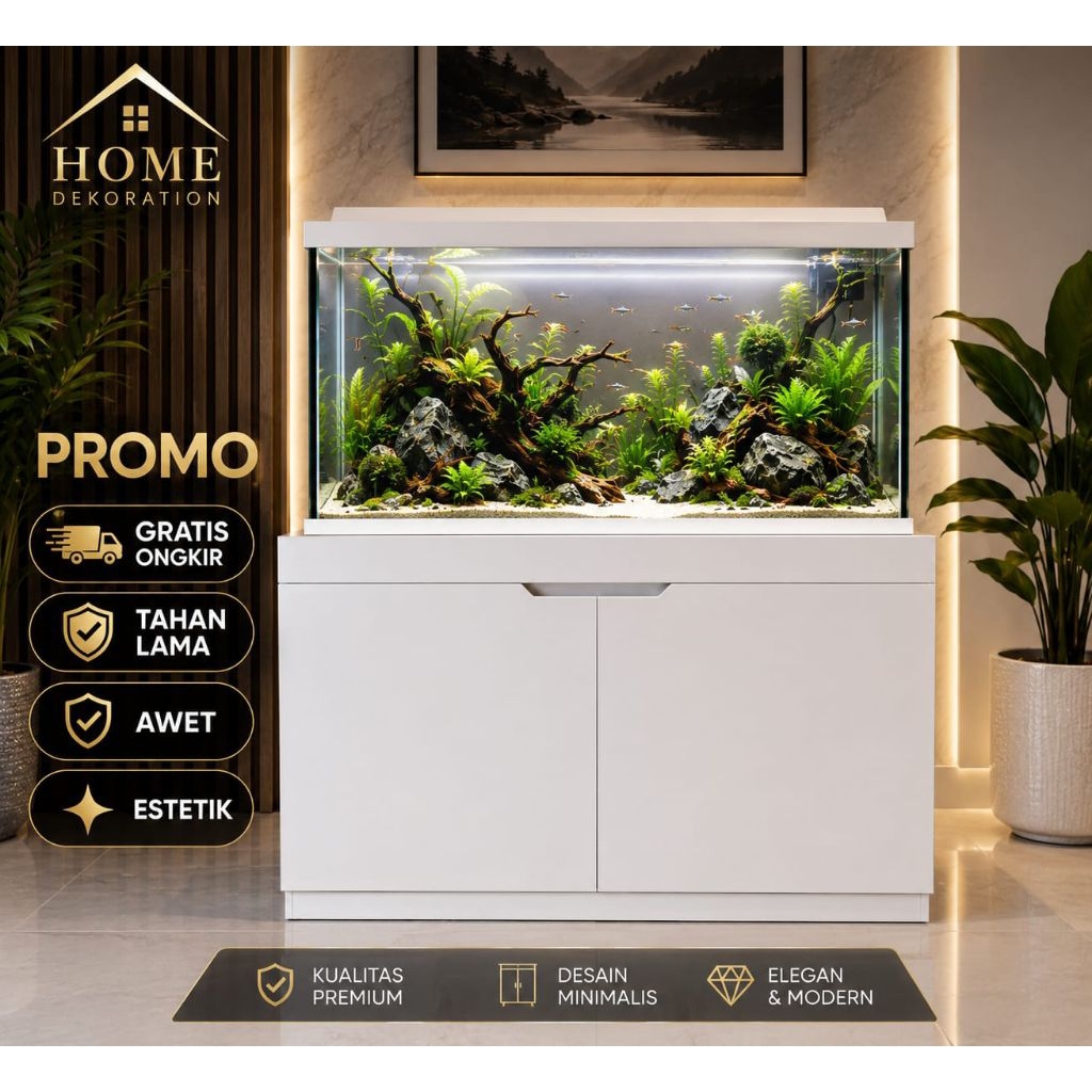 Meja Aquarium Aquascape modern minimalis(Bisa Custom)