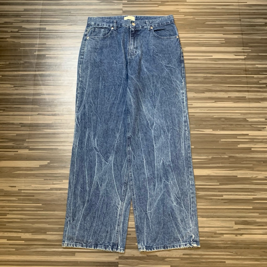 celana panjang baggy jeans Lemard motif second original