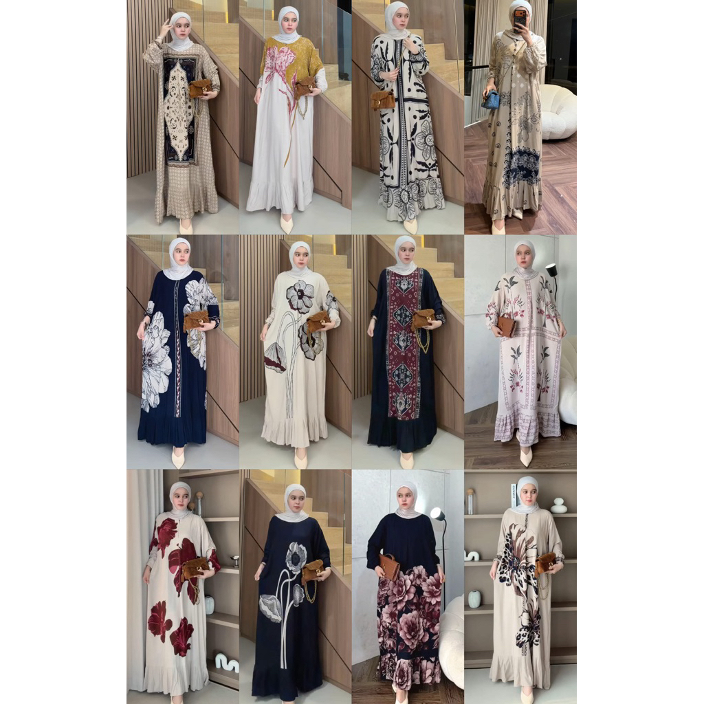 Gamis jumbo rayon wanita gamis rempel gamis rayon premium