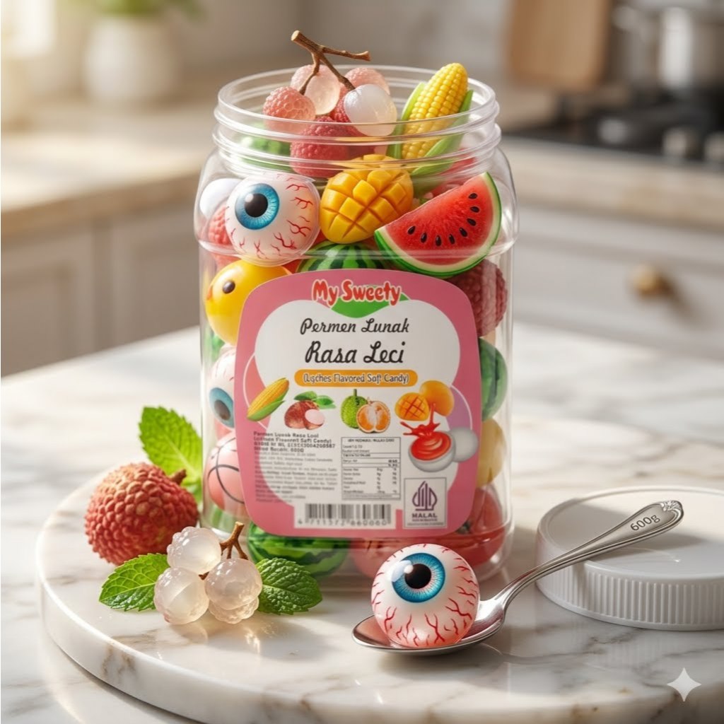 PERMEN LUNAK HALAL 50PCS VIRAL TIKTOK MY SWEETY ANEKA RASA BUAH