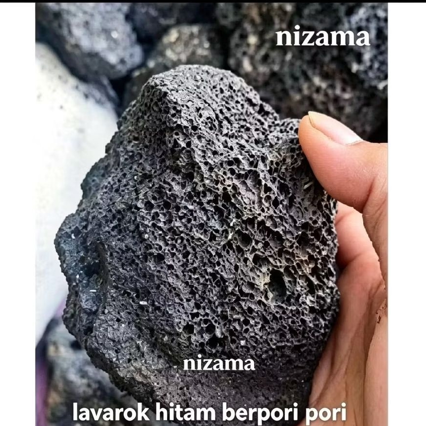 Batu lavarock hitam/Batu lava hitam 1kg/Batu aquascape/Batu lava