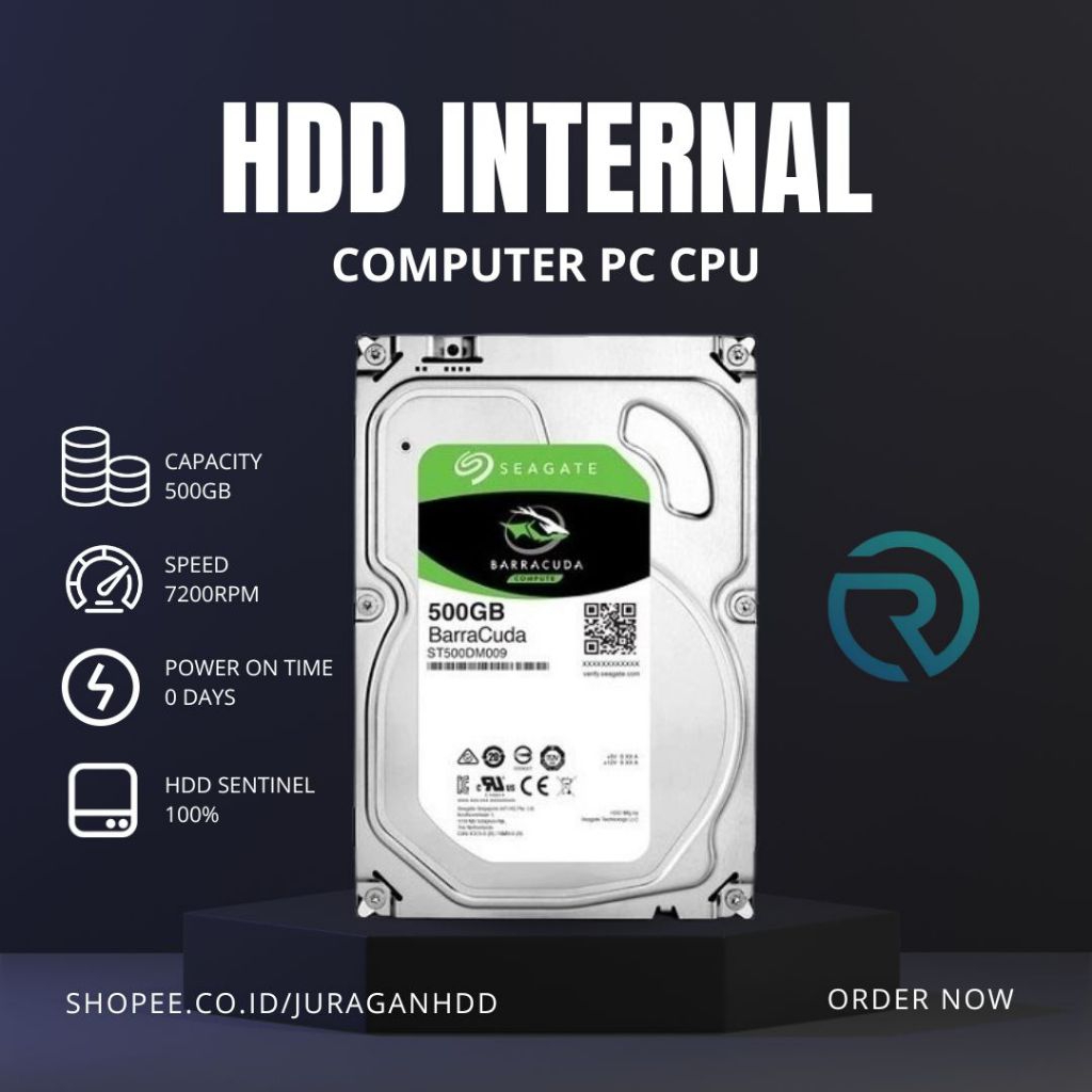 Hardisk PC 500GB BarraCuda HDD Internal SATA 3,5" Baru 0 Days HDD FOR PC CPU COMPUTER Promo