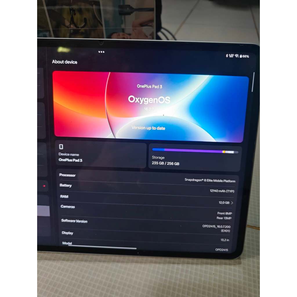 Oneplus pad 3 snapdragon 8 elite