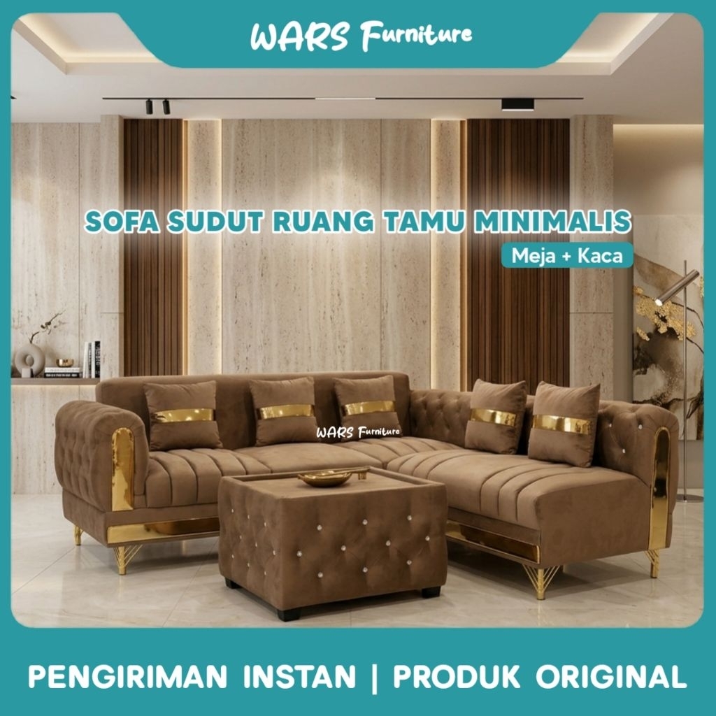 Sofa Sudut Ruang Tamu Minimalis Kursi Ruang Tamu Sudut Kancing