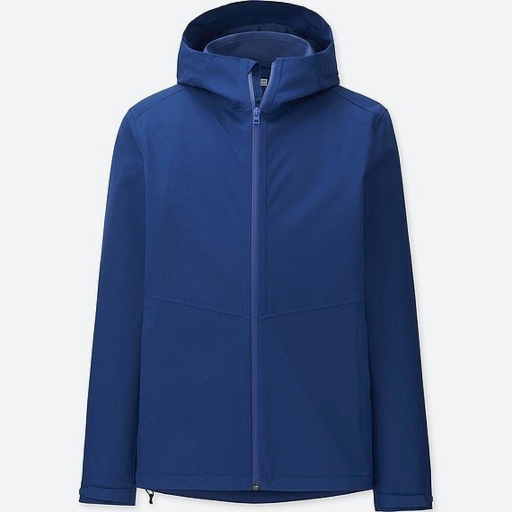 UNIQLO BLOCKTECH 3D CUT PARKA JACKET WATERREPELLENT MIDNIGHT BLUE