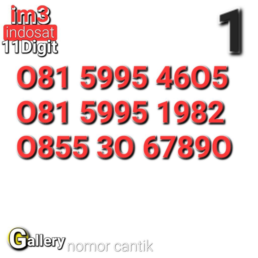 NOMOR INDOSAT IM3 ANGKA 1982 11DIGIT