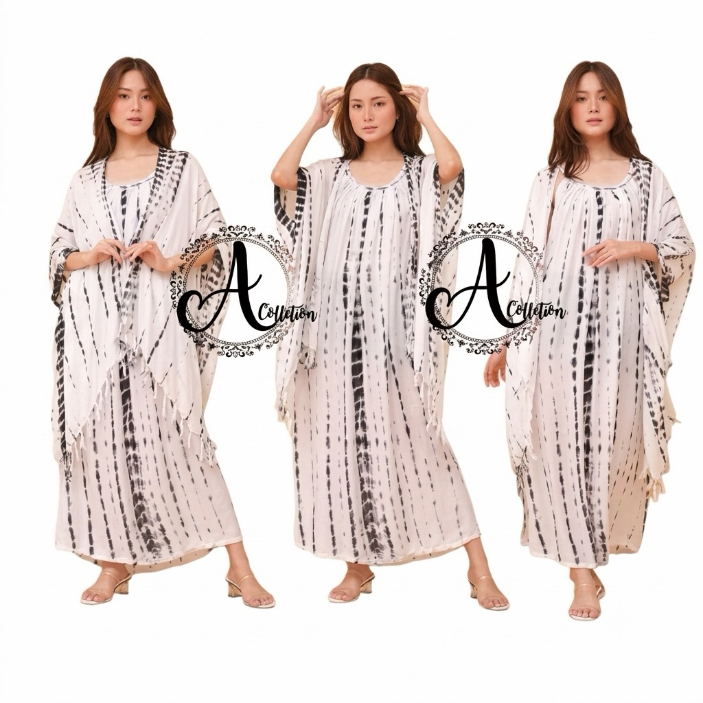 One Set Setelan Lobek Bali Dan Outer Motif Lilit