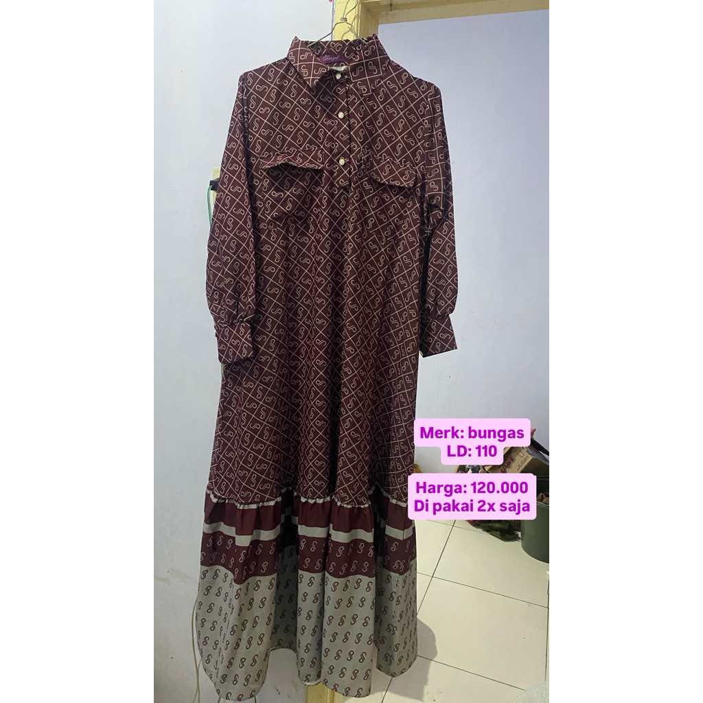 preloved gamis merk bungas