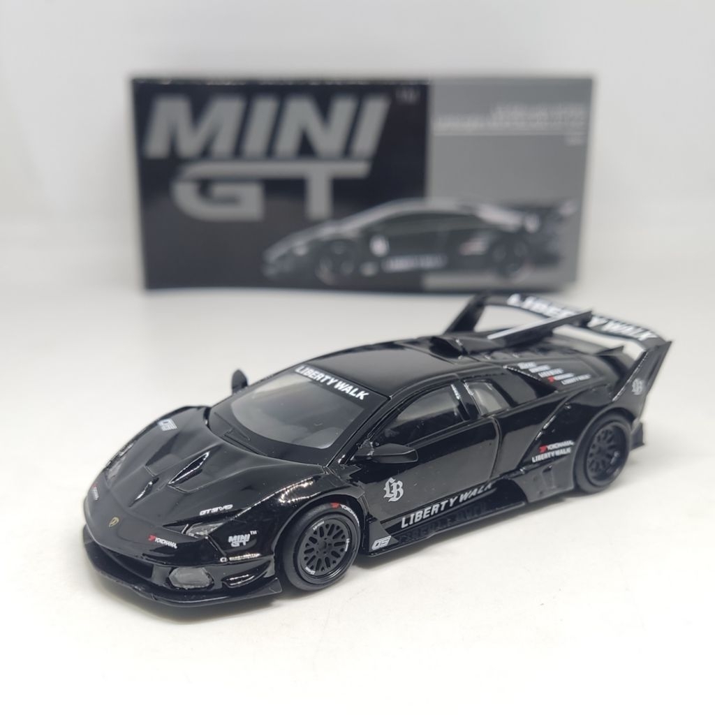 Mini GT Nissan LB-Silhouette Works Lamborghini Murcielago GT Evo Black Unsealed Mulus - MINI SCALE
