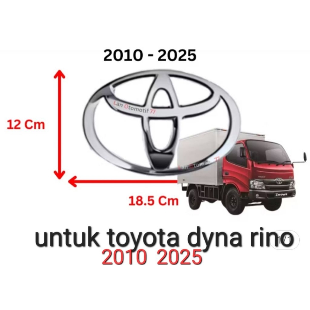 emblem logo timbul chrom mobil toyota for Dyna  Rino (2010. 2025) / emblem logo  toyota dyna rino