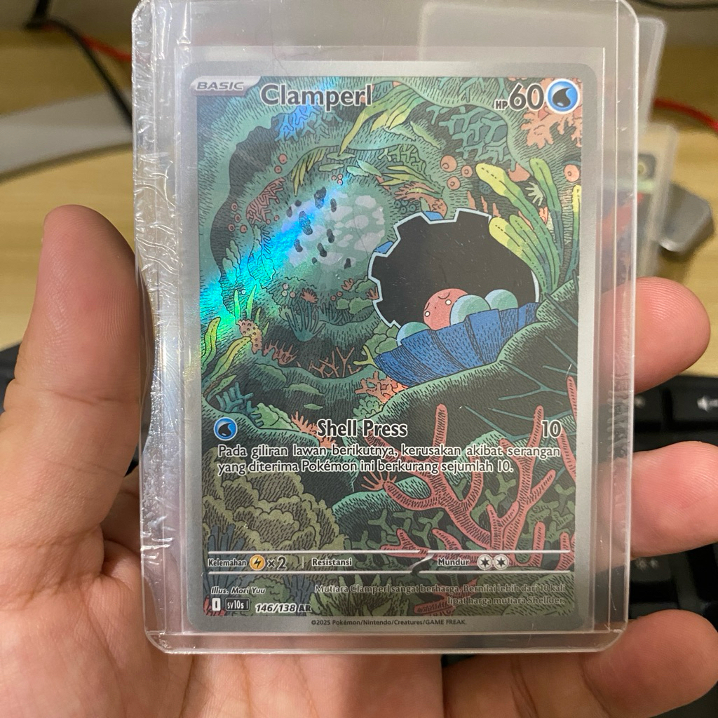 Pokemon TCG Indonesia - CLAMPERL AR Kartu Pokemon Indonesia