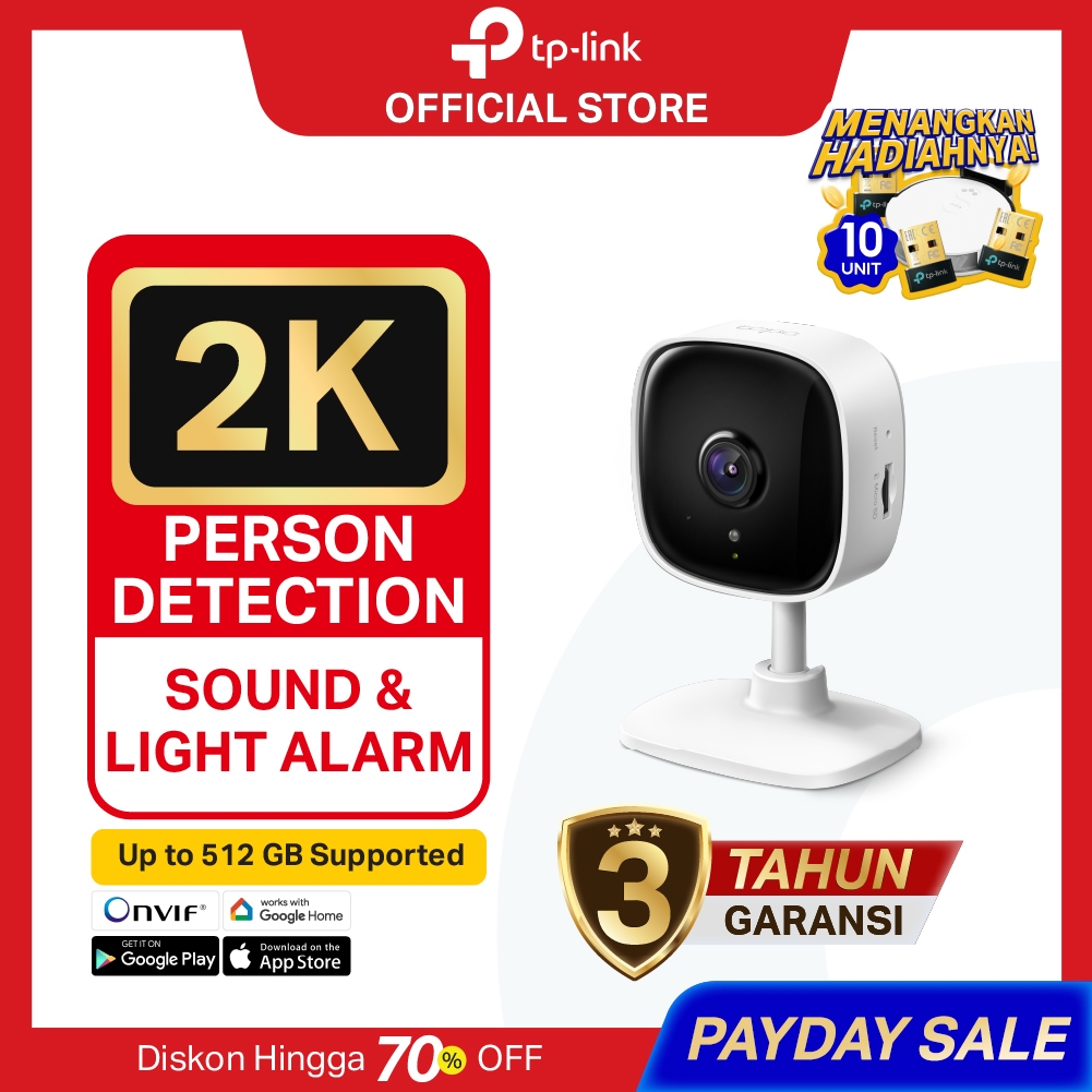 TP-Link | Tapo C110 2K WiFi Camera IP CCTV Indoor SD 360 1080P HD Night Vision Smart Security Kamera
