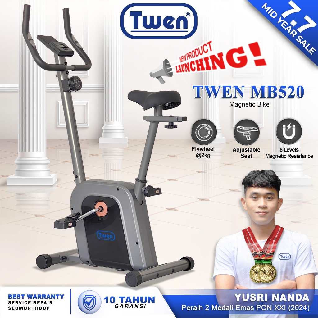 TWEN MB520 Alat Fitness Sepeda Statis Magnetic Bike