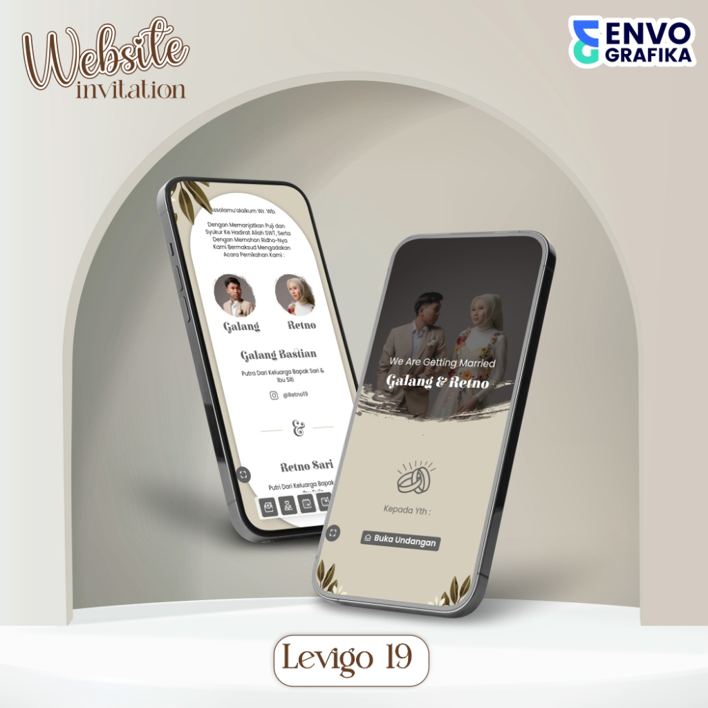 UNDANGAN DIGITAL WEBSITE PERNIKAHAN | UNDANGAN WEBSITE RUSTIC AESTHETIC LEVIGO 19